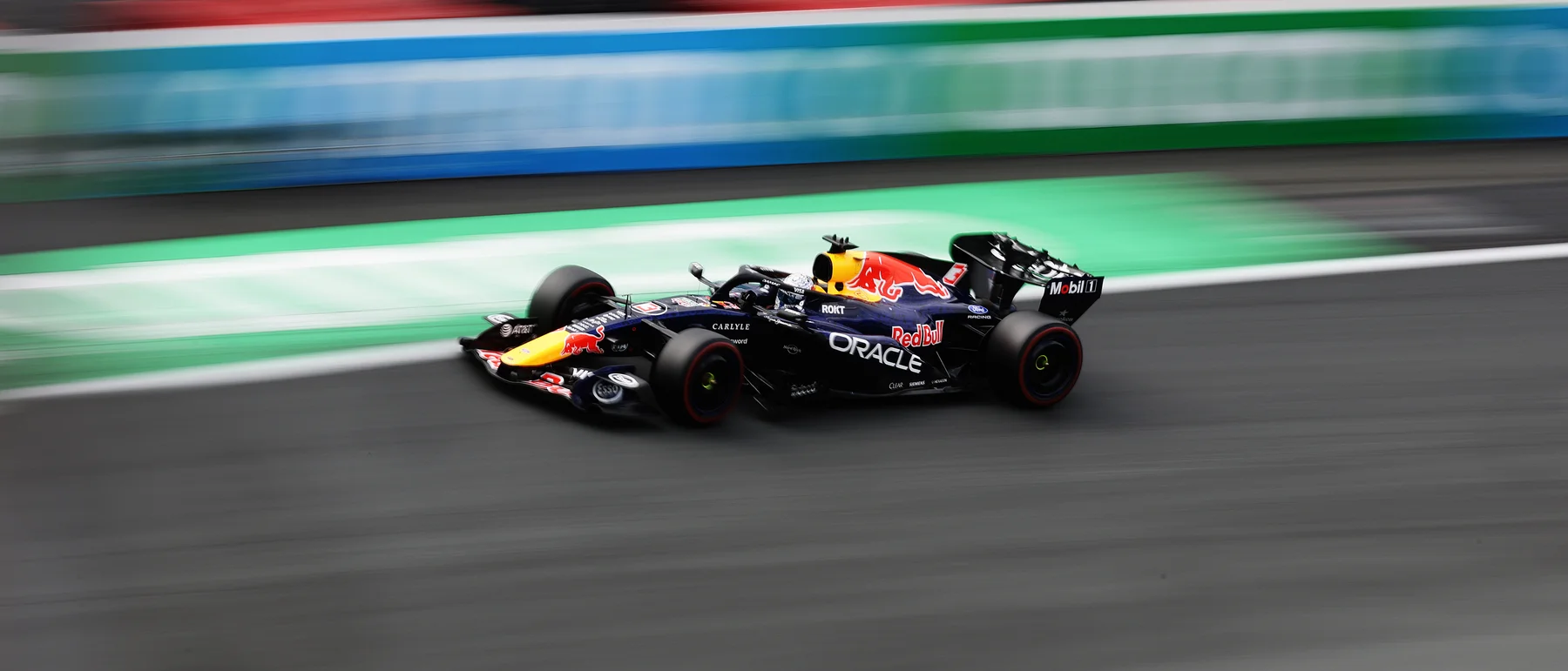 Red Bull Racing Formula 1 car at speed